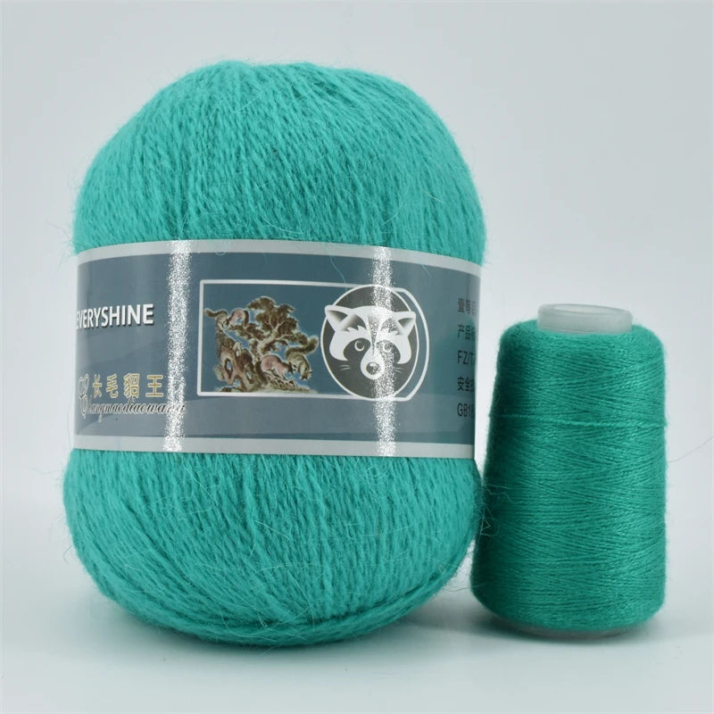 Fil de fourrure de vison pour fils pour tricoter et Crochet, fil de t-shirt en dentelle à 2 plis pour tricoter à la main, couture, 1 écheveau 340 M 50 + 20g