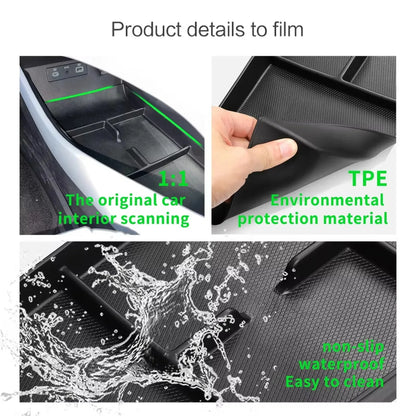 Accoudoir Central pour BYD Seal EV, boîte de rangement de couche inférieure, plateau de Console centrale de voiture en TPE, organisateur d'accessoires