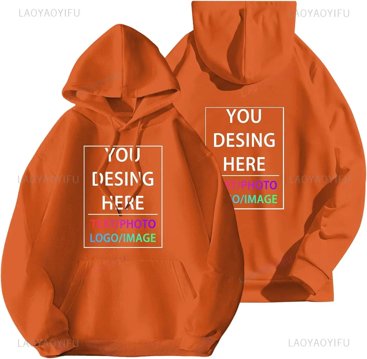 Sweat à capuche personnalisé pour hommes et femmes, concevez votre propre sweat à capuche personnalisé avec ajoutez votre texte et Photo, hauts à cordon réglable