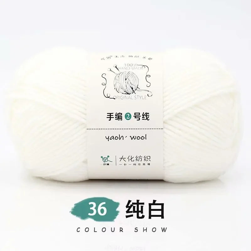 Fil de Coton Crocheté à la Main, 100g, Bricolage, Laine pour Bébé, Écharpe, Veste, Pull