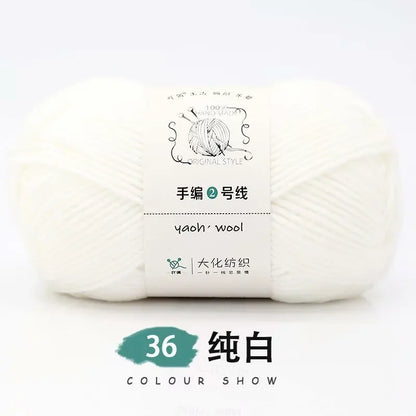 Fil de Coton Crocheté à la Main, 100g, Bricolage, Laine pour Bébé, Écharpe, Veste, Pull