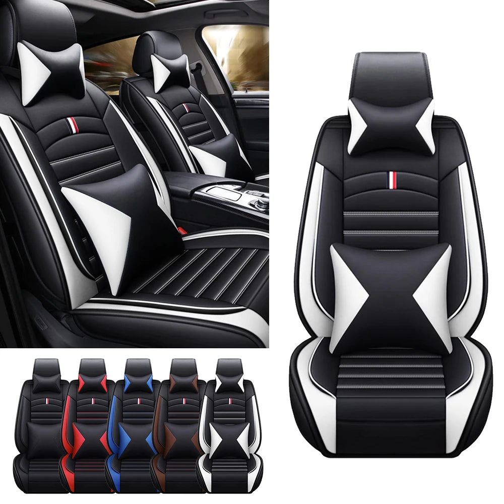 1pcs All inclusive seat cover full leather car seat cushion single seat driver and passenger seat cover all season universal pad