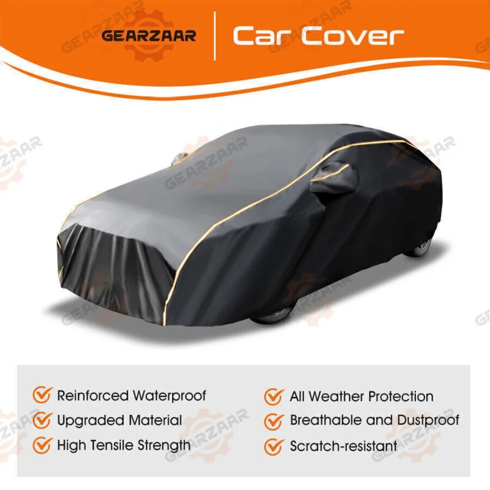 Juste de voiture imperméable doublée de coton, protection UV, 6 couches, S, M, XL, média