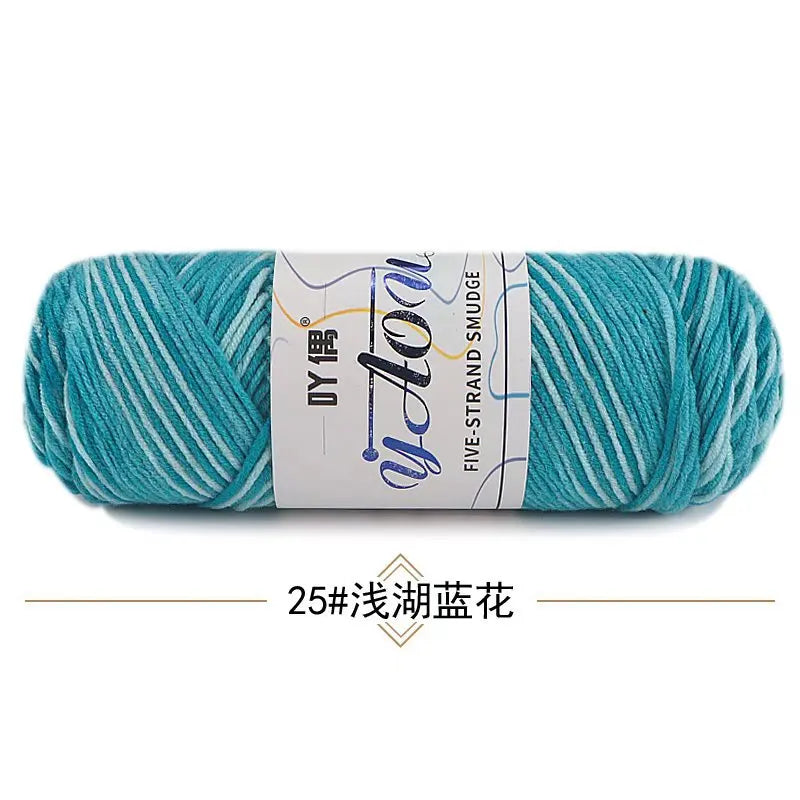 Fil à tricoter à la main en coton au lait coloré, 100g, section teinte au Crochet, ligne de fil, couverture, châle, chapeau, chaussettes, 200 mètres, 1 pièce