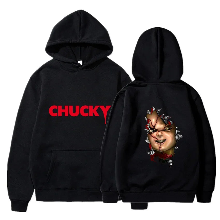 Film d'horreur jouer Chucky sweats à capuche Harajuku Hip Hop Streetwear hommes femmes automne hiver sweat à capuche hauts pullover