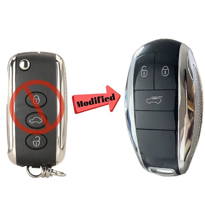 YOCASTY pliant rabat clé à distance de voiture coque housse pour Bentley Mulsanne Continental Hurtling GT volant Spur KR55WK45032
