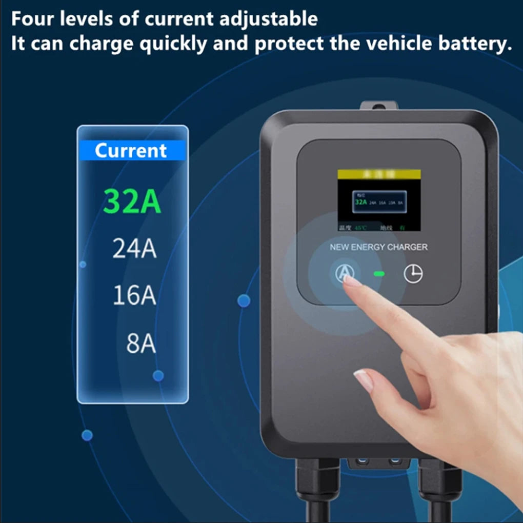Nouveau EV Wallbox 5M 7KW 32A Station de Charge voiture maison EV Wallbox voiture électrique EV Wallbox avec 5M câble Charge par carte/Charge maintenant