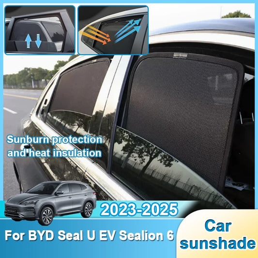 Pare-soleil en maille pour BYD Seal U EV Sealion 6 2023 2024 2025, isolation thermique, Protection solaire, Anti UV, accessoires automobiles