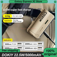 DOKIY C01 22.5W Super compartiment de batterie 5000mAh charge rapide chargeur Portable batterie externe de Camping en plein air avec boucle à crochet