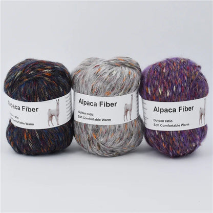 Fil épais tricoté en alpaga, 50g, aiguille colorée chaude, Crochet, écharpe tricotée à la main, fil de laine en coton Alize