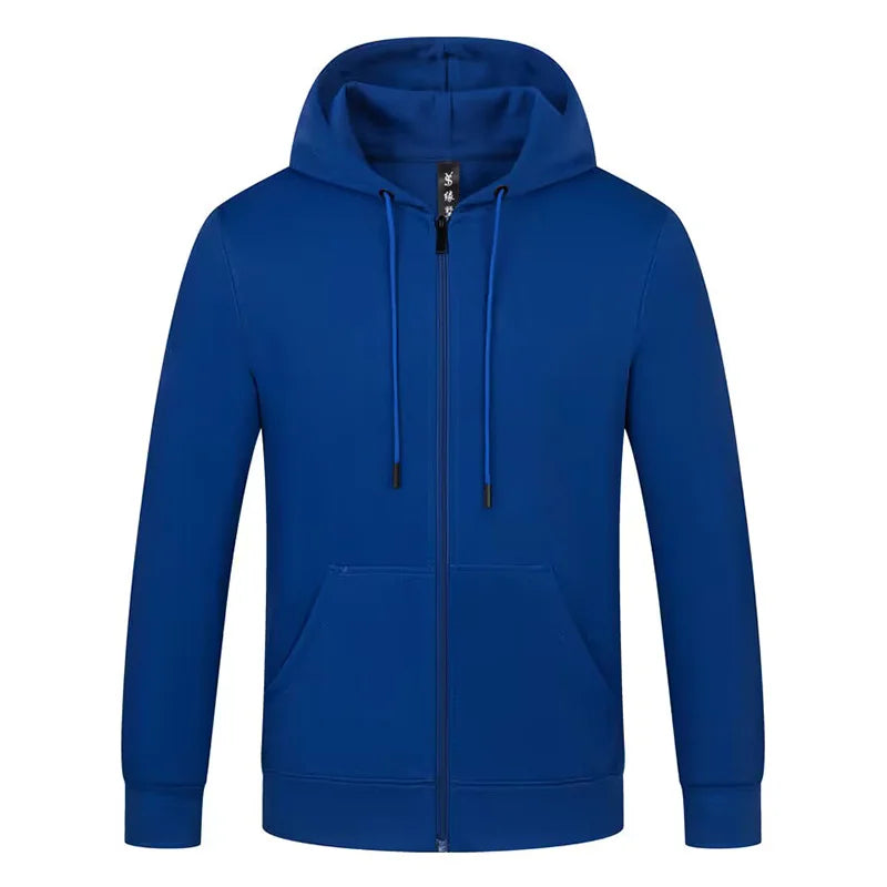 Sweat à capuche zippé à manches longues pour hommes et femmes, logo personnalisé, haut publicitaire décontracté, polyester, logo imprimé, équipe, conçu