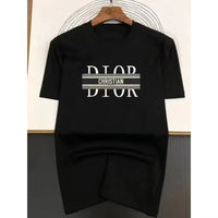 T-shirt à manches courtes pour hommes, mode d'été, Style minimaliste basique, motif imprimé, T-shirt haut de gamme décontracté pour femmes