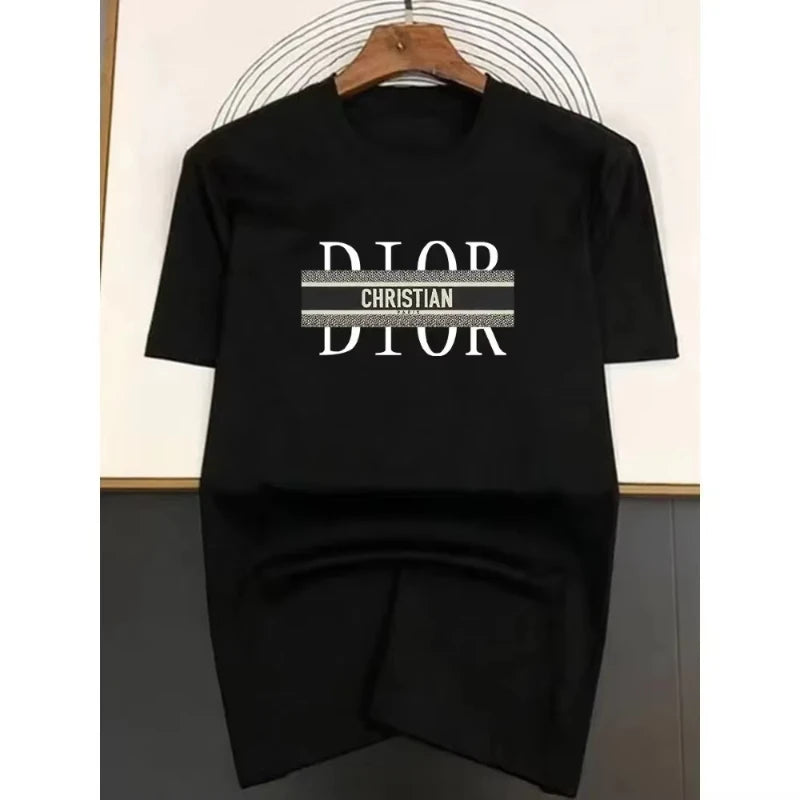 T-shirt à manches courtes pour hommes, mode d'été, Style minimaliste basique, motif imprimé, T-shirt haut de gamme décontracté pour femmes
