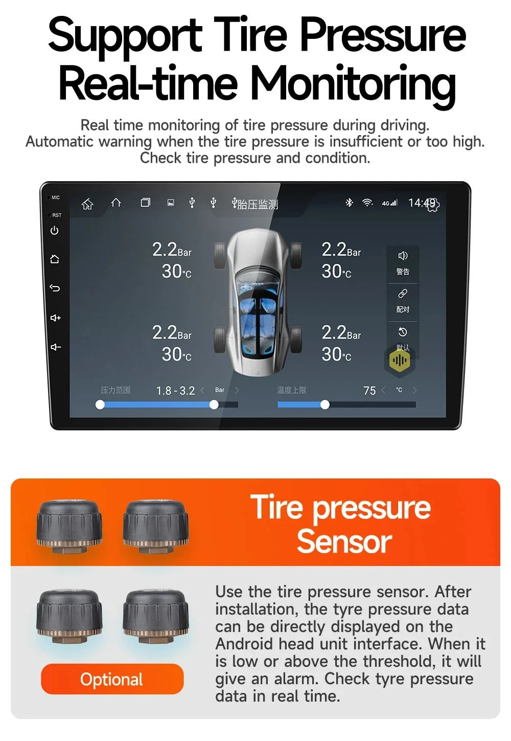 JIUYIN-Autoradio TS18 AI Voice Wireless CarPlay Android Auto Radio pour Smart Fortwo 451, 2005-2010, 4G, GPS, 2Din, Limitation de la voiture