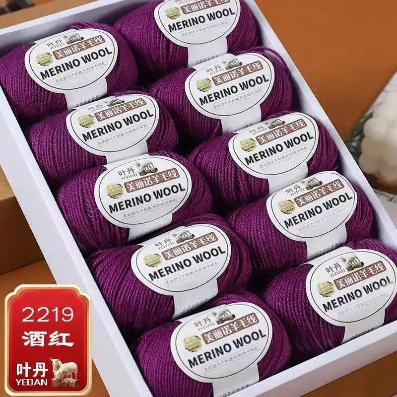 Fil de laine doux à 3 plis, 500 g/ensemble, pour crochets, chapeau d'hiver, pull, écharpe, châle, manteau, Cardigan, bricolage, confortable, chaud et moelleux, fil rouge pour bébé