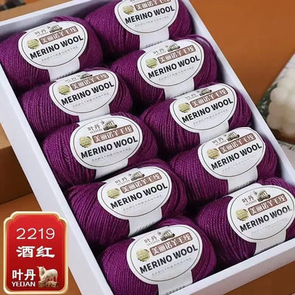 Fil de laine doux à 3 plis, 500 g/ensemble, pour crochets, chapeau d'hiver, pull, écharpe, châle, manteau, Cardigan, bricolage, confortable, chaud et moelleux, fil rouge pour bébé