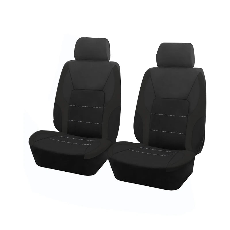 AUTO PLUS-Ensemble de Housses de Siège de Voiture Universelles en Polyester, Protection en Tissu Uni Bicolore, Accessoires Automobiles