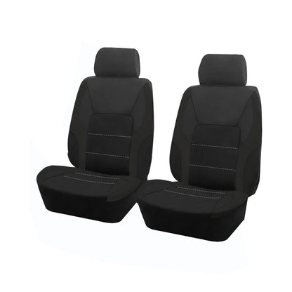 AUTO PLUS-Ensemble de Housses de Siège de Voiture Universelles en Polyester, Protection en Tissu Uni Bicolore, Accessoires Automobiles