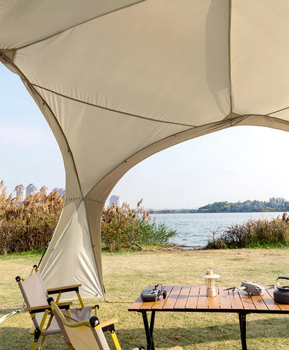 Tente dôme extra large Sonuto, gazebo de camping pop-up avec moustiquaire, protection solaire imperméable, pavillon pour fête en plein air