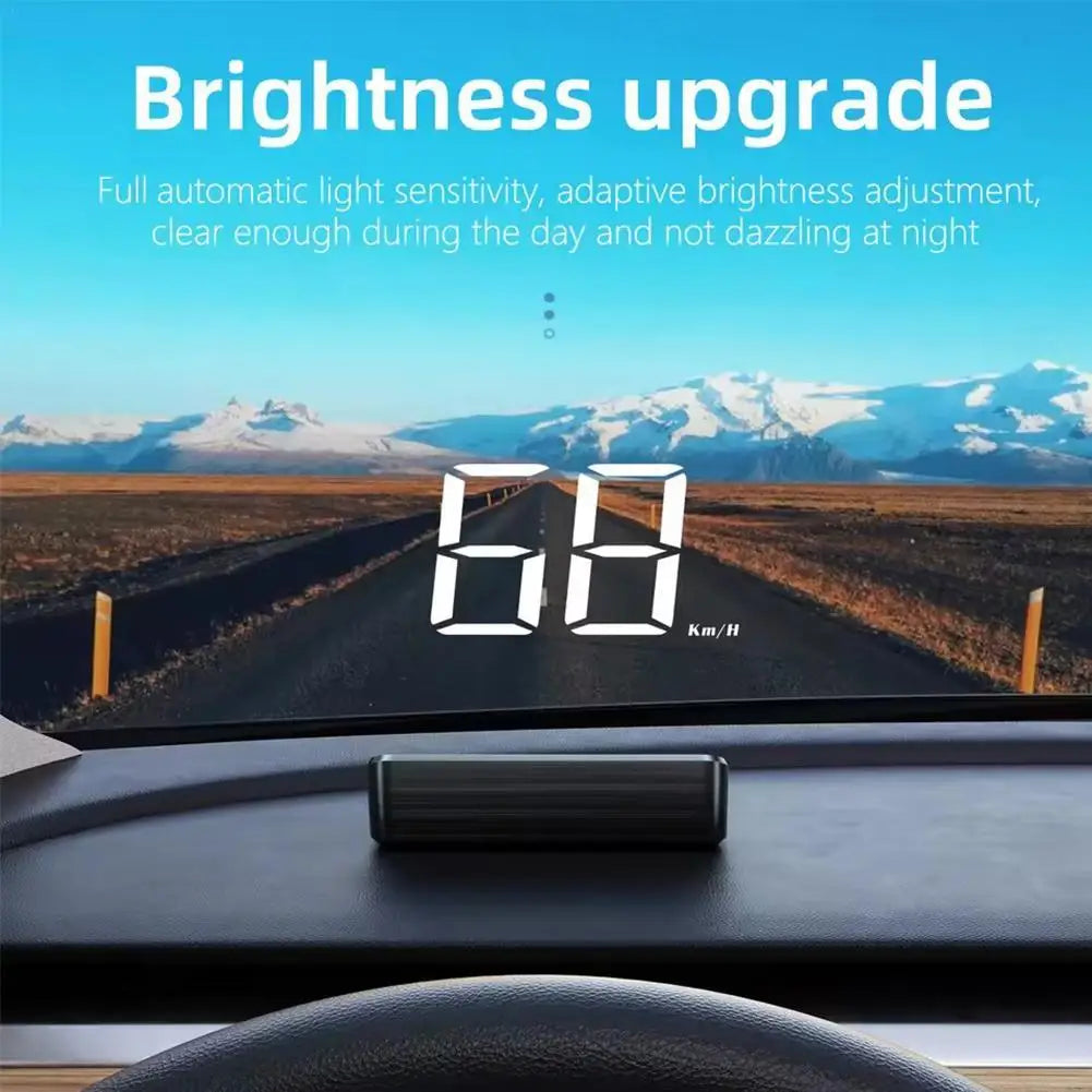 Compteur de vitesse GPS HUD numérique tête haute, Projection électronique automatique sur verre, compteur de vitesse de voiture, projecteur de pare-brise, horloge
