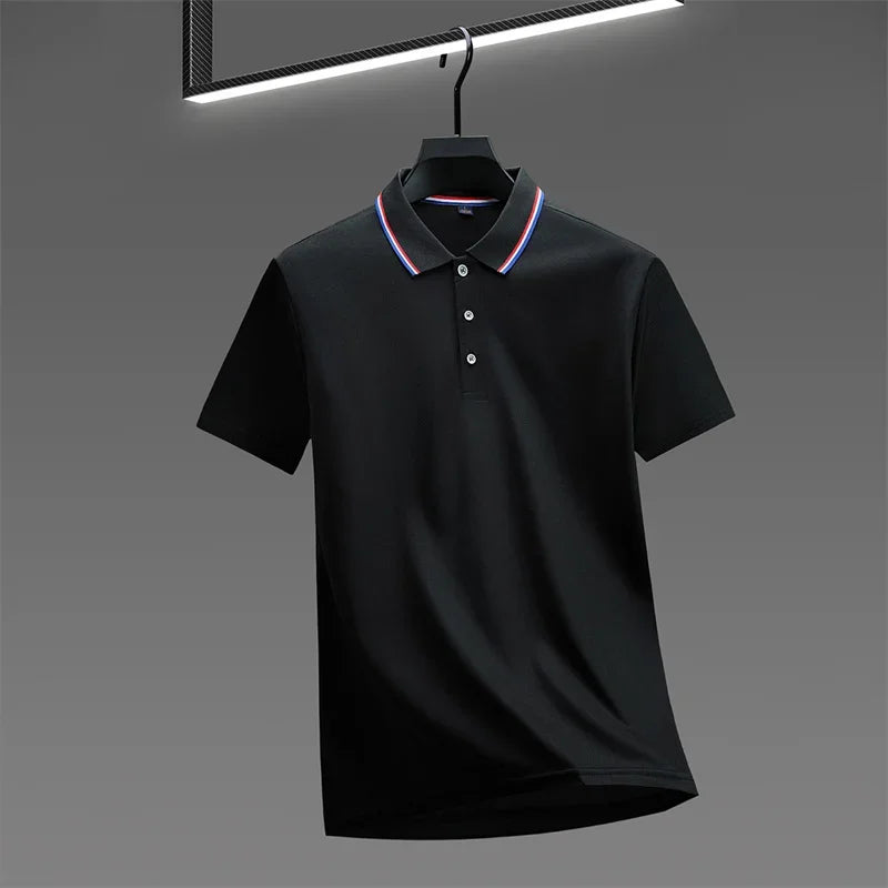 Polo décontracté à manches courtes pour hommes, couleur unie, haut polyvalent, à la mode et confortable, nouvelle collection été 2025