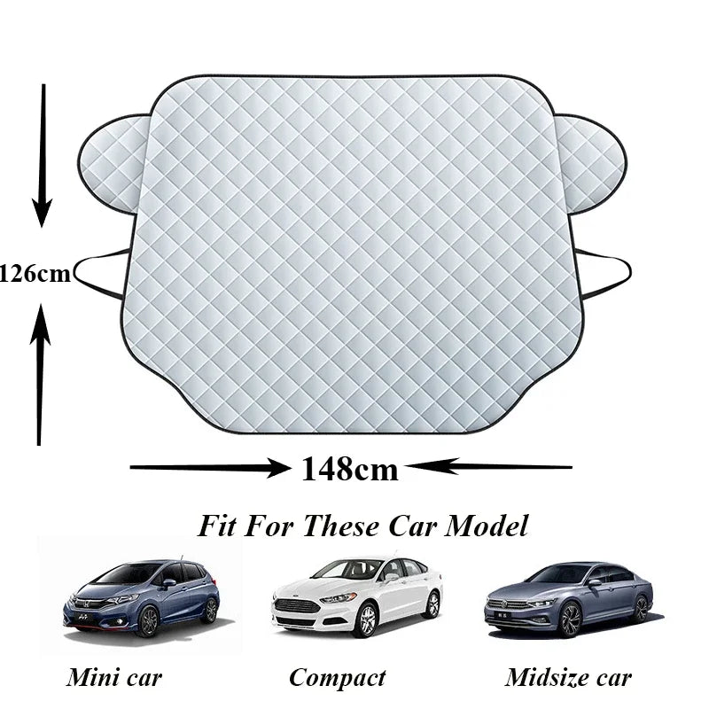 Pare-soleil de pare-brise avant de voiture, housse de neige pour Ford Fi.C. Focus 3, 4, Mondeo, Ecosport, Kuga, Focus ST, Ice Frost Guard, Sun Protector