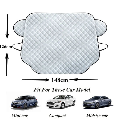 Pare-soleil de pare-brise avant de voiture, housse de neige pour Ford Fi.C. Focus 3, 4, Mondeo, Ecosport, Kuga, Focus ST, Ice Frost Guard, Sun Protector