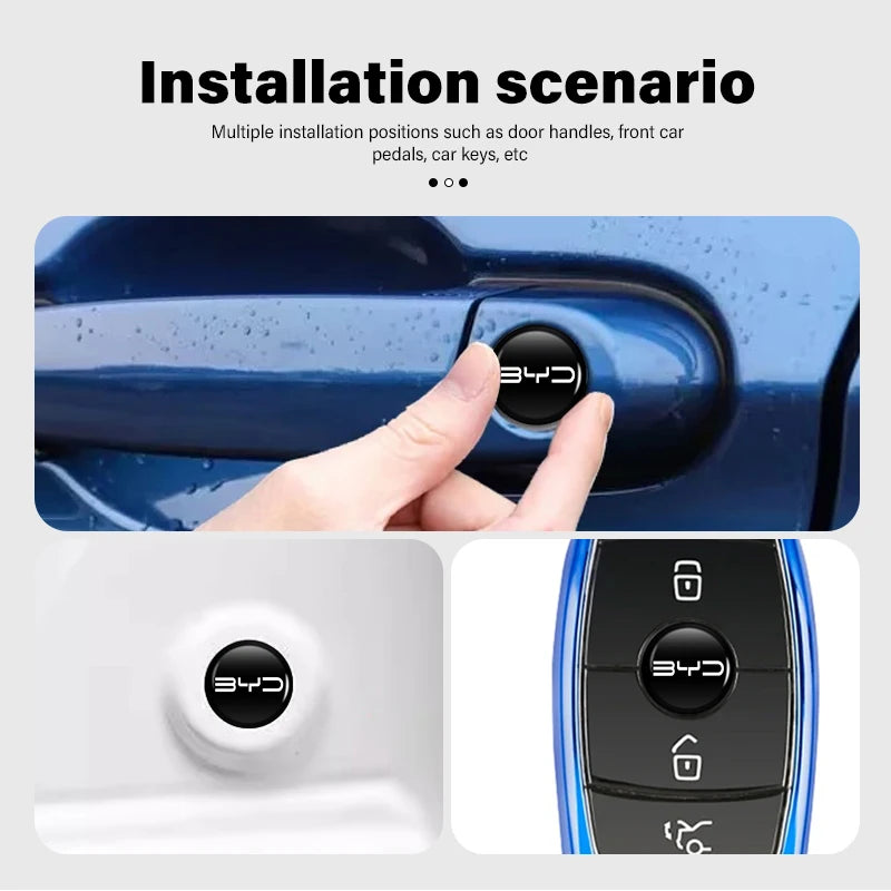 Autocollants de protection pour noyau de serrure de trou de serrure de porte de voiture, 8 pièces, pour BYD Tang MAX DMI Qin EV600 Han EV Yuan Song PLUS Pro