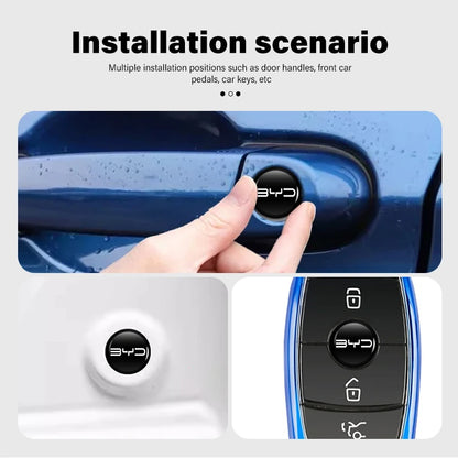 Autocollants de protection pour noyau de serrure de trou de serrure de porte de voiture, 8 pièces, pour BYD Tang MAX DMI Qin EV600 Han EV Yuan Song PLUS Pro