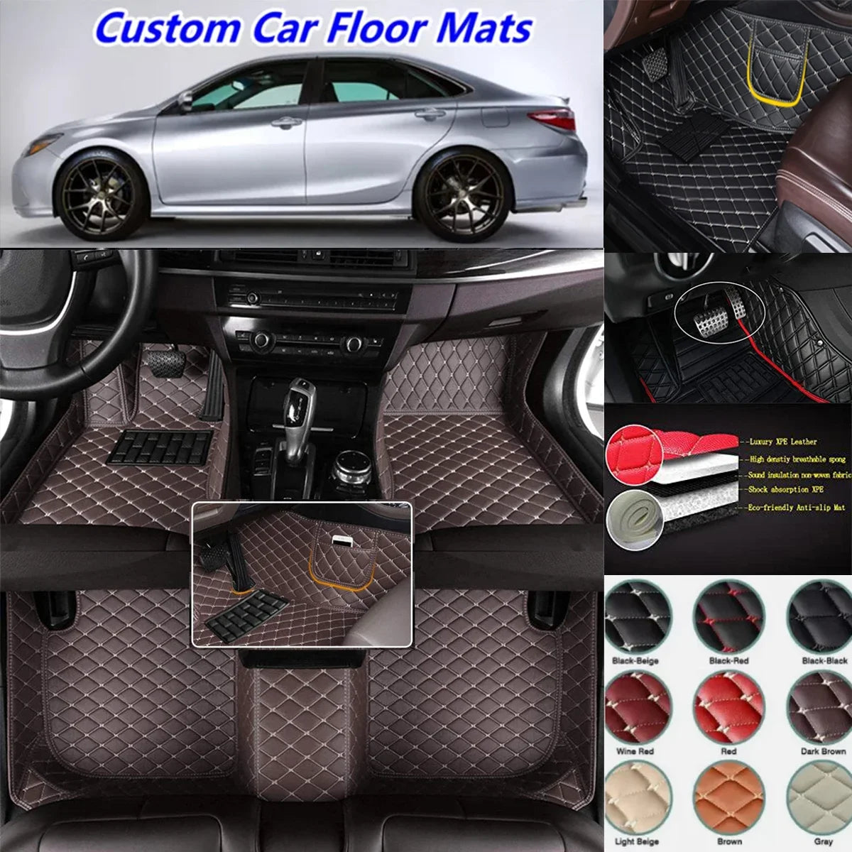 Pour Lynk & Co Z10 Z20 900 tapis de sol de voiture personnalisés tapis Auto en cuir PU imperméable pied Coche accessoire revêtement de sol