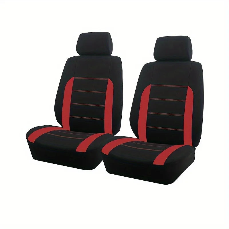 AUTO PLUS-Ensemble de Housses de Siège de Voiture Universelles en Polyester, Protection en Tissu Uni Bicolore, Accessoires Automobiles