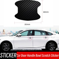 Autocollant universel de protection contre les rayures pour poignée de porte de voiture, accessoires de protection en Fiber de carbone pour poignée de porte Automobiles, 4 pièces/ensemble