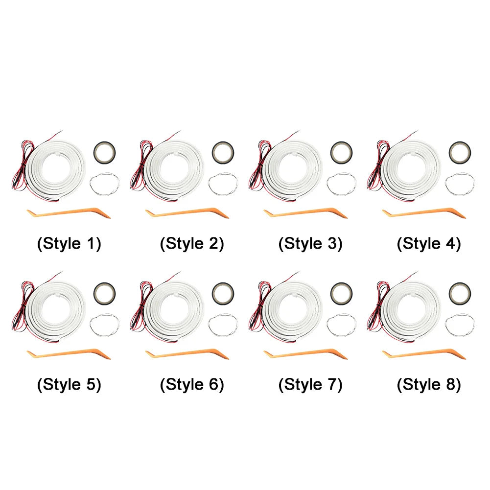 Bande lumineuse LED auto-adhésive pour coffre de voiture, bande lumineuse à flux dynamique, multifonction, automatique, pour décor de coffre de camion
