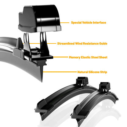 Pour Renault Megane 4 BFB Grandtour Hatchback 2016-2023 1 jeu de balais d'essuie-glace avant et arrière accessoires d'essuie-glace
