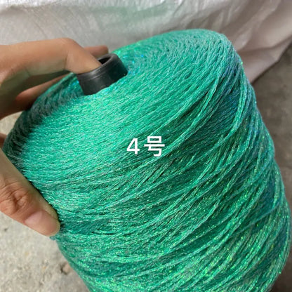 Modules de fil métallique en laine de coton doré et argenté, fil au crochet, paillettes, tissé à la main, sac artisanal, coloré, unique, boule de 50g, livraison gratuite