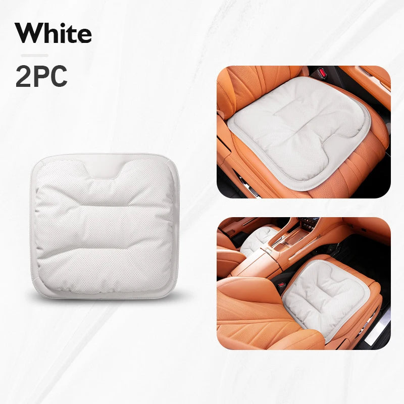 Housse de siège de voiture universelle en cuir, housse de coussin de taille pour siège de voiture, quatre saisons, coussin de Protection pour sièges intérieurs automobiles, accessoire de voiture