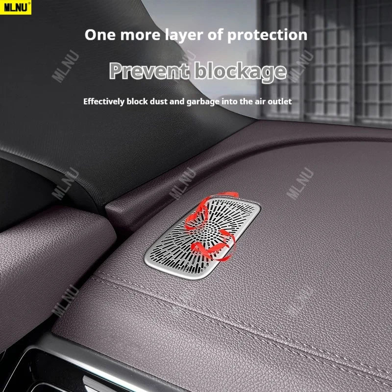 Pour BYD Song PLUS 2025 (Seal U dm i/Sealion 6) accessoires 2024/2023 couvercle anti-poussière de ventilation en métal, titane noir, conception creuse résistante