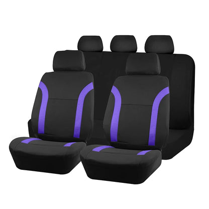 AUTO PLUS-Ensemble de Housses de Siège de Voiture Universelles en Polyester, Protection en Tissu Uni Bicolore, Accessoires Automobiles