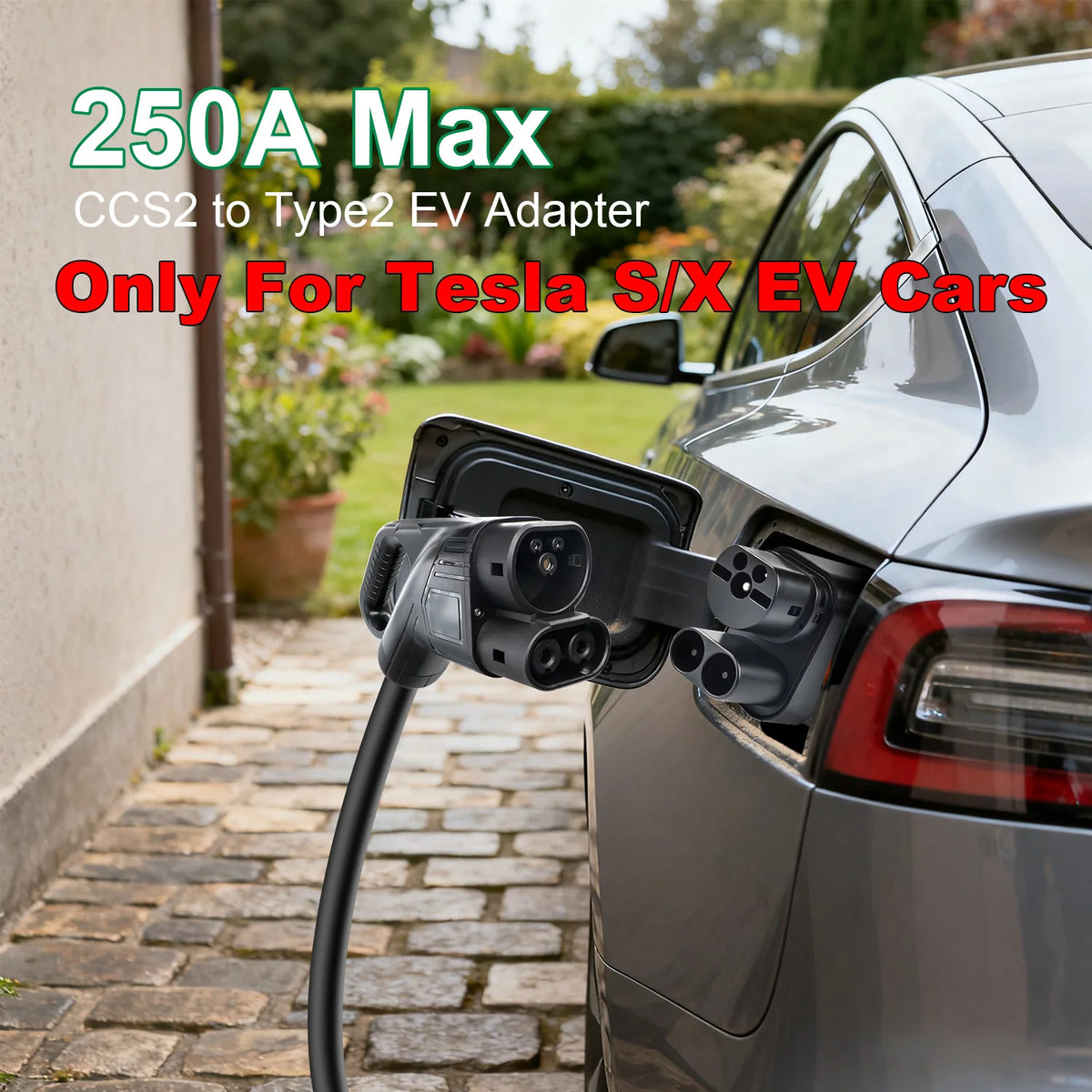 Kolanky CCS2 à Type2 CCS2 adaptateur de compresseur convertisseur de charge de véhicule électrique pour Tesla modèle S X avant l'année 2016 voitures