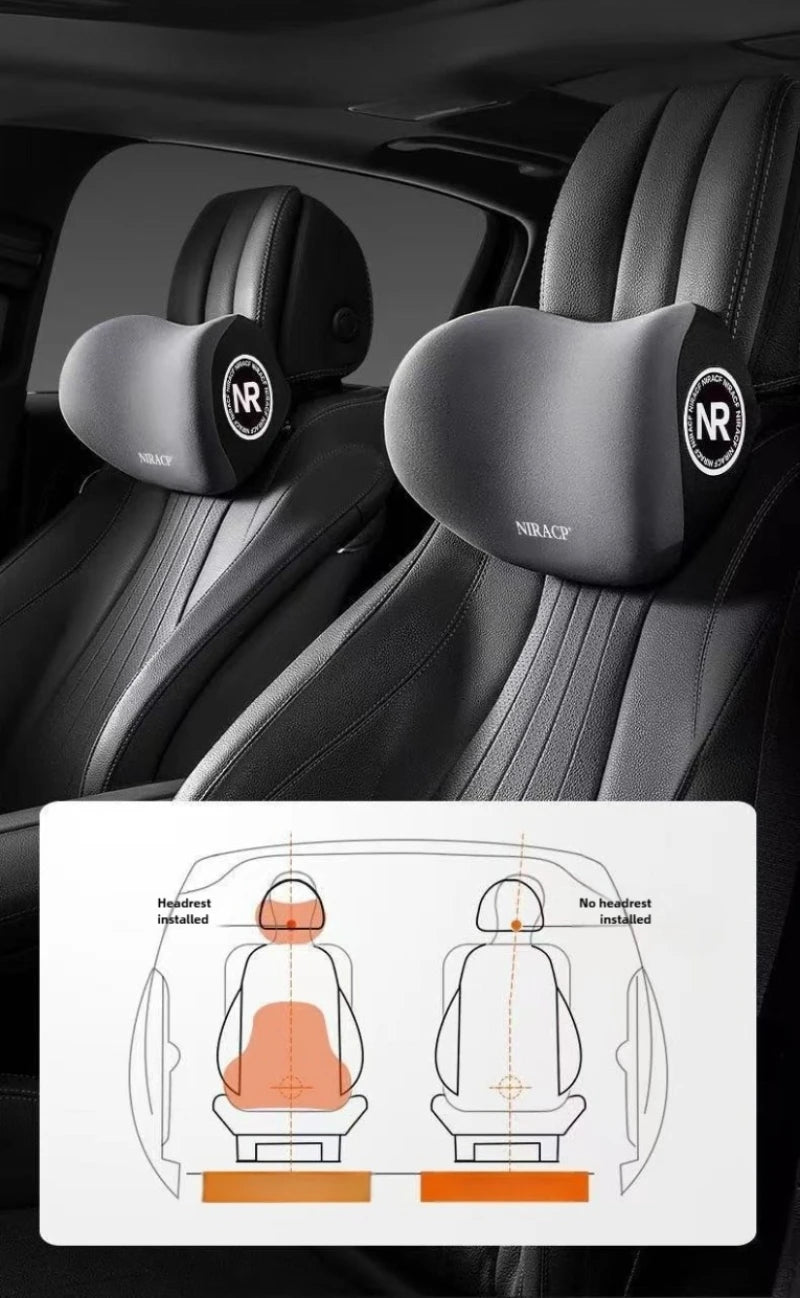 Oreiller de Protection du cou en mousse à mémoire de forme pour voiture, coussin de dossier lombaire, coussin d'appui-tête de voiture