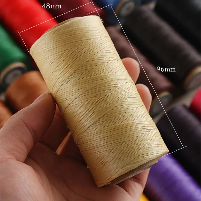 Grand rouleau de fil ciré pour couture du cuir, 0.8mm, 270M, pour la couture à la main, bricolage et matériel de reliure, accessoires, corde tissée 150D