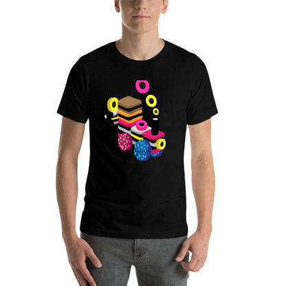 Chemises drôles T-Shirt en coton de qualité Allsorts homme Train réglisse chemises hautes