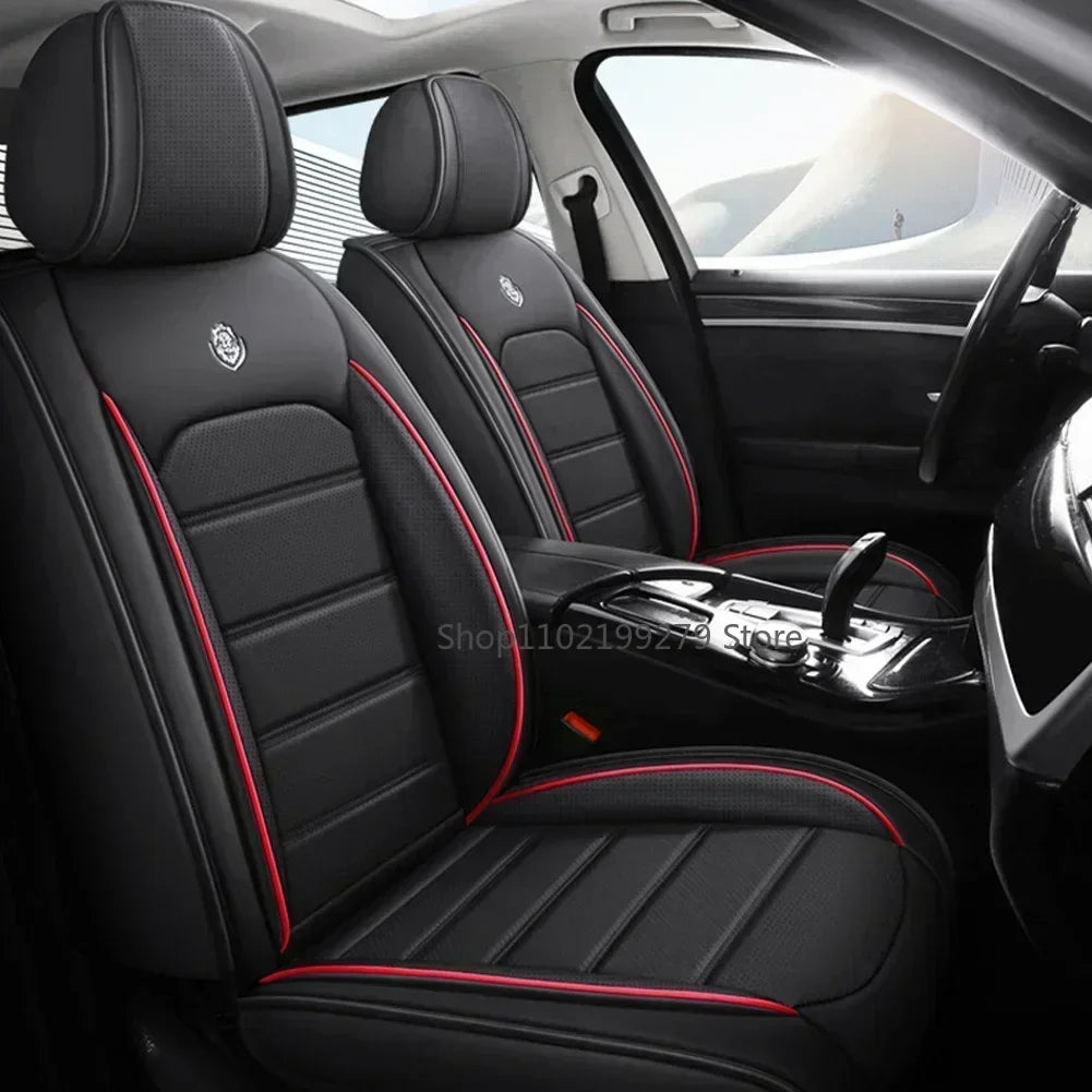 Ensemble complet de housses de siège de voiture en cuir PU, protection de banc fendue avant et arrière, quatre saisons universelles, adaptées à la plupart des accessoires de voiture SUV