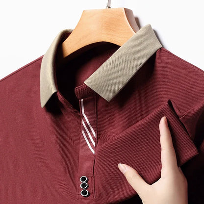 Polo à manches courtes pour hommes, couleur unie, décontracté, mode, haut d'été confortable pour les affaires et les loisirs
