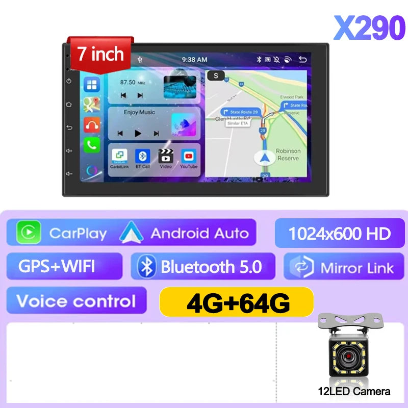 7/9/10 pouces universel Android 13 Autoradio 64G Autoradio android 2 Din autoradio GPS BT Central multimédia systèmes de voiture intelligente