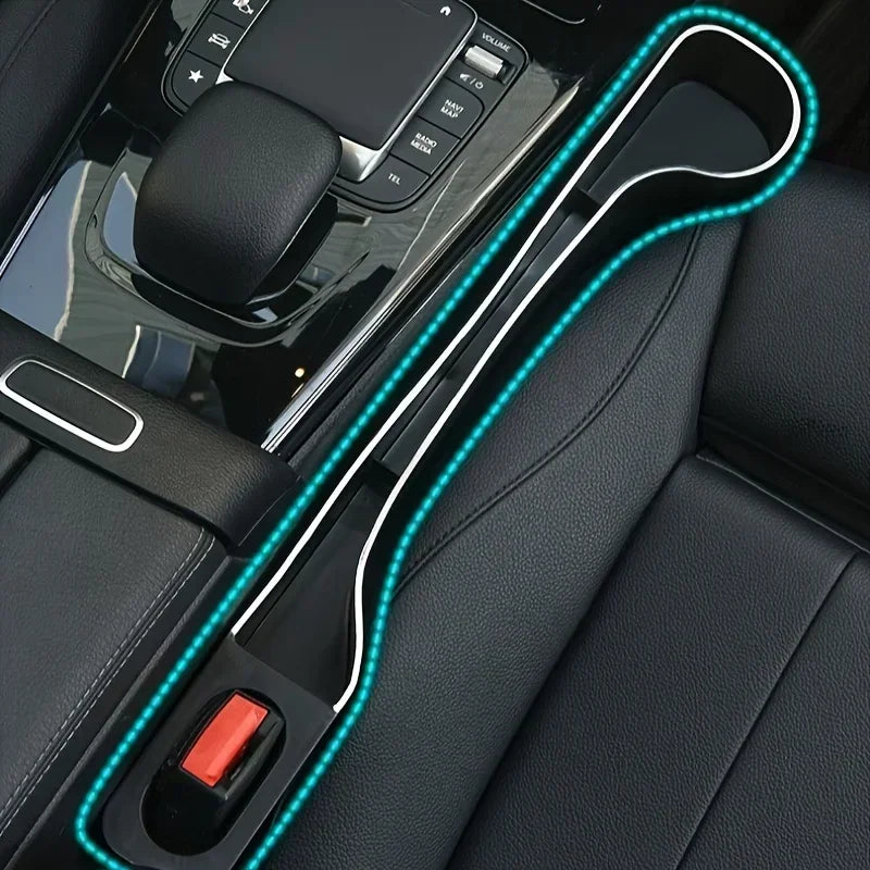 Organisateur de remplissage d'espace de siège de voiture, 2 pièces, mise à niveau du remplissage d'espace de siège latéral de voiture avec porte-gobelet et support pour téléphone, organisateur d'espace de siège de voi