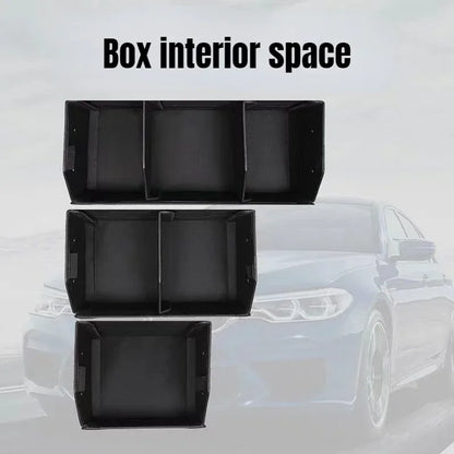 Organisateur de coffre de voiture et rangement Suv, coffre pliable en Faux cuir, multi-compartiments réglable, boîte de rangement d'épicerie automatique