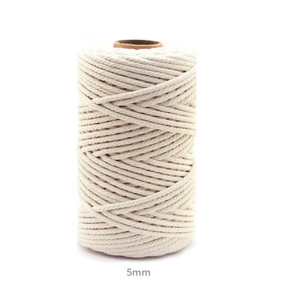 Macramé en ULde coton pour bricolage, artisanat, cintres de plantes, Noël et mariage, 1mm, 2mm, 3mm, 4mm, 5mm, 6mm, 109 verges, 218 verges