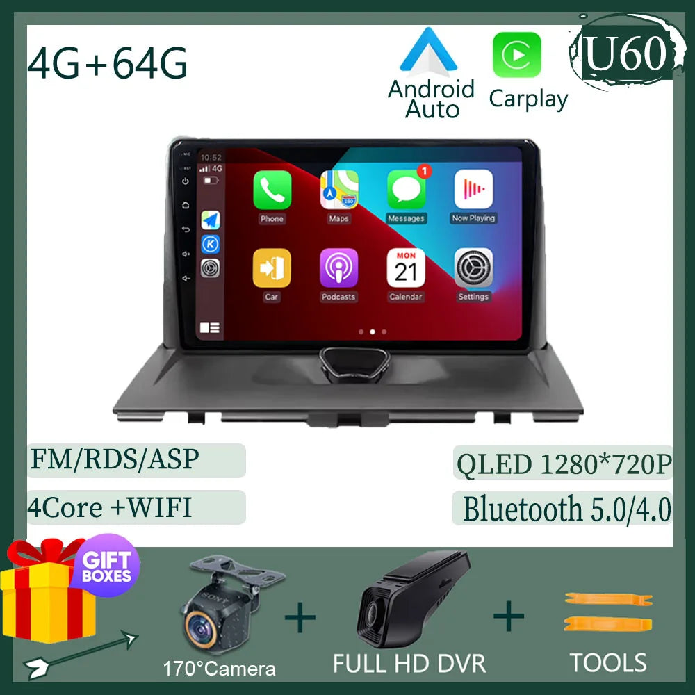 Autoradio Carplay pour Peugeot Expert 2 G9 pour citroën Jumpy pour Fiat Scudo pour Toyota Proace 2007-2017 Navigation GPS No 2din 4G