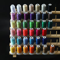 Ensemble de 40 couleurs Brother, fil à broder en Polyester Premium 120D/2, bobine de 500 mètres, Babylock Janome Singer Home Machine 40WT